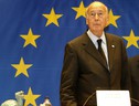 Omaggio leader istituzioni Ue e Macron a Giscard d'Estaing (ANSA)
