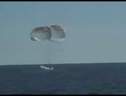 L'ammaraggio della navetta Crew Dragon Freedom (fonte: NASA TV) (ANSA)