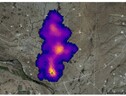Esempio di rilevazione satellitare di emissioni di metano (fonte: NASA/JPL-Caltech) (ANSA)