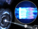 I ricercatori hanno utilizzato Ixpe per osservare nei raggi x il blazar Markarian 501, che emette un potente getto di particelle altamente energetiche (Fonte: Pablo Garcia (NASA/MSFC)) (ANSA)