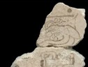 Nel frammento sono rapprensentati il numero 7, con linee e punti, e una testa di cervo (fonte: D. Stuart, H. Hurst et al, 2022, An early Maya calendar record from San Bartolo, Guatemala, Science Advances) (ANSA)