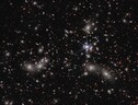 L’ammasso di galassie Abell 2744 osservato con il telescopio spaziale Webb, utilizzato come lente gravitazionale (fonte: NASA, ESA, CSA, I. Labbe/Swinburne University of Technology, R. Bezanson/University of Pittsburgh, A. Pagan/STScI) (ANSA)