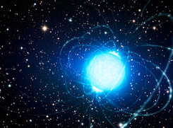 Rappresentazione artistica di una magnetar (fonte: ESO/L. Calçada) (ANSA)