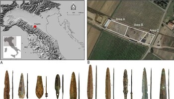 Lo studio è stato condotto su 10 pugnali dell’Età del Bronzo trovati a Pragatto vicino Bologna (fonte: Scientific Reports) (ANSA)