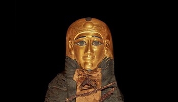 Particolare della mummia del ‘ragazzo d’oro’ (fonte: SN Saleem, SA Seddik, M el-Halwagy) (ANSA)