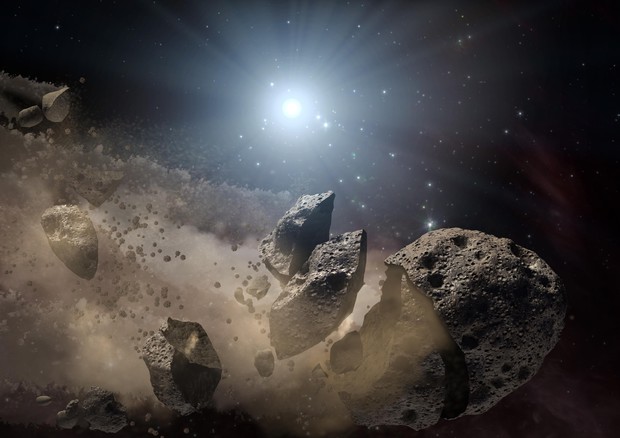 Rappresentazione artistica di un asteroide (fonte: NASA/JPL-Caltech) © Ansa