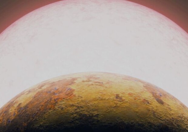 Rappresentazione artistica della super-Terra TOI-1075 b (fonte: NASA/JPL-Caltech) © Ansa