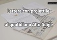 Lettera con proiettile al quotidiano Alto Adige (ANSA)