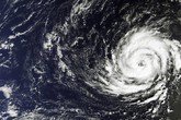 L'uragano Ophelia visto dal satellite Sentinel 3/o (ANSA)