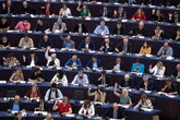 Sessione di voto al Parlamento europeo di Strasburgo (ANSA)