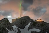 L’esperimento Laser Lightning Rod sul monte Santis in Svizzera (fonte: TRUMPF/Martin Stollberg) (ANSA)