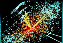 Esempio di un evento che ha rilevato il bosone di Higgs, nell'acceleratore Lhc del Cern (fonte: Lucas Taylor / CERN) (ANSA)