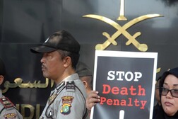 Manifestazione contro la pena di morte in Arabia Saudita (Foto Amnesty International)