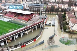Alluvione a Vicenza, sott'acqua lo stadio Menti