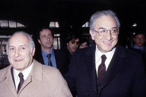 Francesco Cossiga e Oscar Luigi Scalfaro in una foto d'archivio (ANSA)