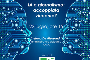 IA e giornalismo: intervento di Stefano De Alessandri (ANSA)