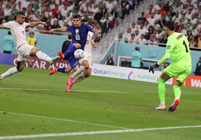 Il gol dell'1-0 degli Usa sull'Iran (ANSA)