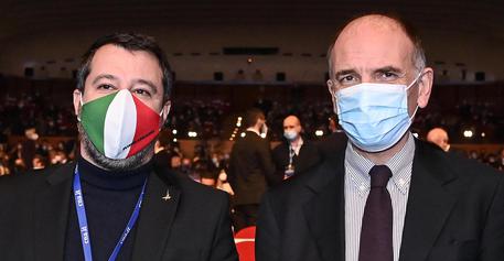 Matteo Salvini ed Enrico Letta (Foto Ansa) © ANSA