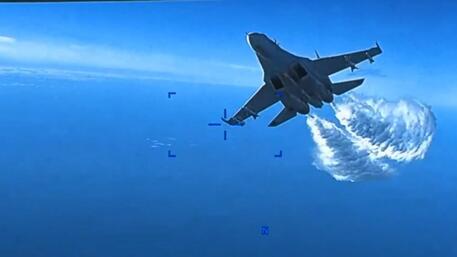 Media, rilasciato video dell'impatto tra drone Usa e jet russo © ANSA