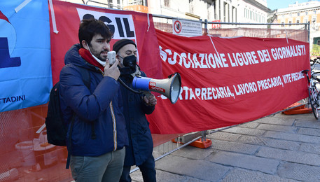 Giornalisti, manifestazione contro il precariato indetta dalla FNSI (ANSA)