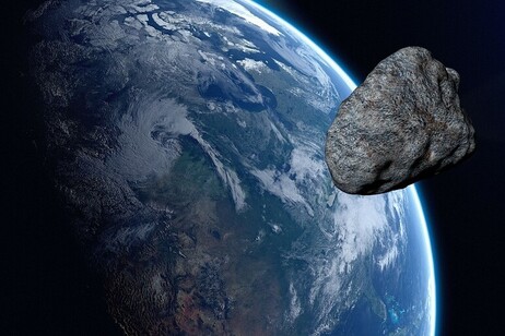Rappresentazione artistica di un asteroide vicino alla Terra (fonte: Pixabay)