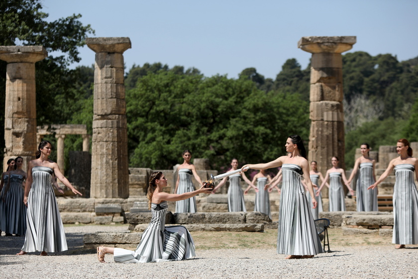 Flame lighting ceremony for the the Paris 2024 Summer Olympic Games in Greece - RIPRODUZIONE RISERVATA