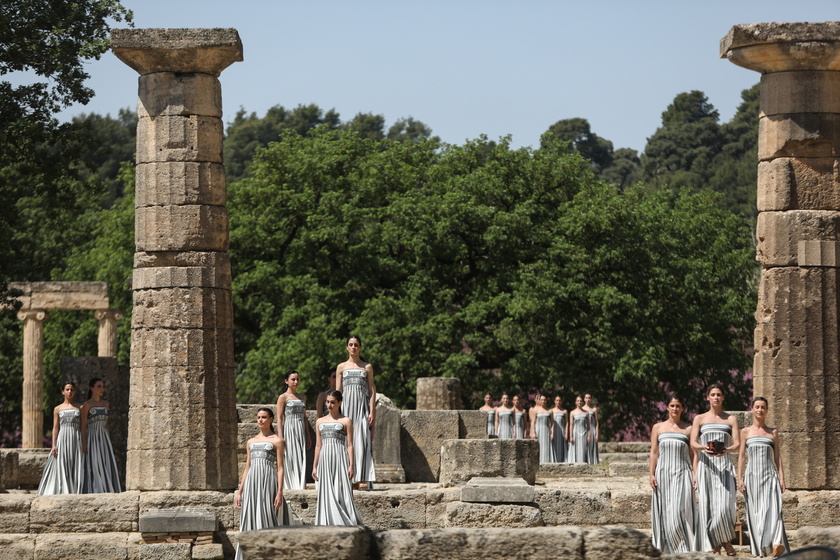 Flame lighting ceremony for the the Paris 2024 Summer Olympic Games in Greece - RIPRODUZIONE RISERVATA