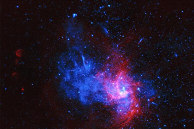 La rara supernova Sagittarius A East al centro della Via Lattea (fonte: raggi X, NASA/CXC/Nanjing Univ./P. Zhou et al.; radio, NSF/NRAO/VLA) - RIPRODUZIONE RISERVATA