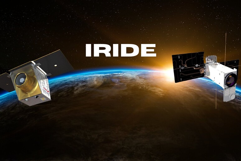 Rappresentazione grafica di due satelliti della costellazione Iride (fonte: ESA) - RIPRODUZIONE RISERVATA