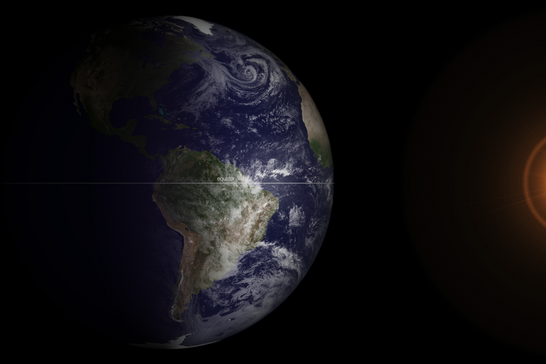 L 'equinozio di primavera visto dal satellite Goce (fonte: NOAA) - RIPRODUZIONE RISERVATA