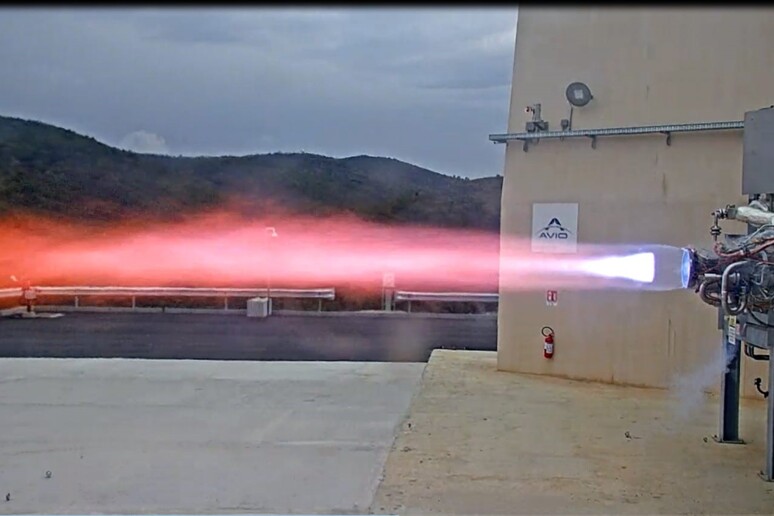 Il test del motore M10 per il lanciatore Vega E (fonte: Avio) - RIPRODUZIONE RISERVATA
