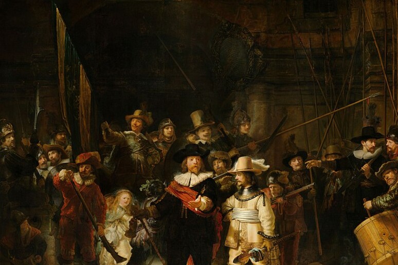 La  'Ronda di notte ' di Rembrandt - RIPRODUZIONE RISERVATA