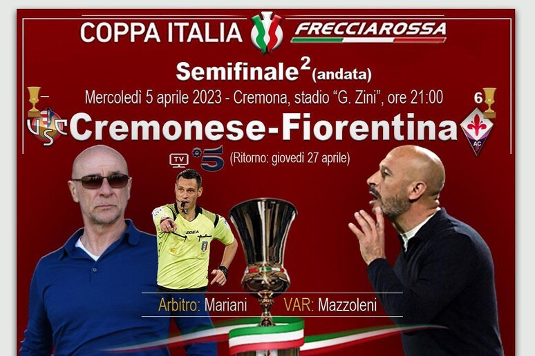 Coppa Italia, semifinale: Cremonese-Fiorentina - RIPRODUZIONE RISERVATA