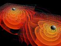 Rappresentazione grafica di onde gravitazionali (fonte: NASA/Ames Research Center/C. Henze) (ANSA)