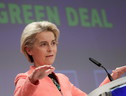 La presidente della Commissione europea Ursula von der Leyen presenta il Pacchetto Clima 2021 (ANSA)
