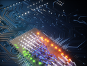 Rappresentazione artistica di un chip superconduttore (fonte: TU Delft) (ANSA)