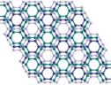 La struttura cristallina di uno strato di grafino (fonte: Yiming Hu) (ANSA)