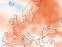 Mappa delle temperature record in Europa nell'estate 2022 (fonte: C35/ECMWF) (ANSA)