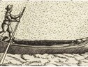 Una gondola d’assalto cinquecentesca dalle illustrazioni di Jacopo Franco alla Biblioteca Nazionale Marciana di Venezia (fonte: Cnr) (ANSA)