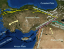Schema delle principali faglie attive in Turchia. Nel terremoto del 6 febbraio 2023 si è attivata quella Est Anataolica (fonte: Mikenorton da Wikipedia) (ANSA)