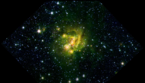 La regione di formazione stellare IRAS 21078+5211, a circa 5300 anni luce da noi, nella quale è stata fatta l'osservazione. (Fonte: INAF) (ANSA)