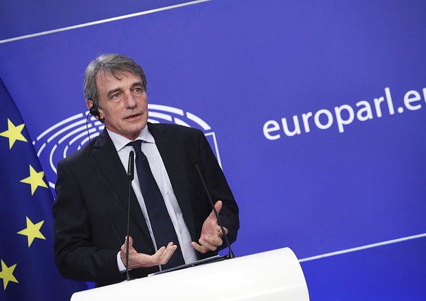 EU Parliament President Sassoli holds a news conference in Brussels © EPA