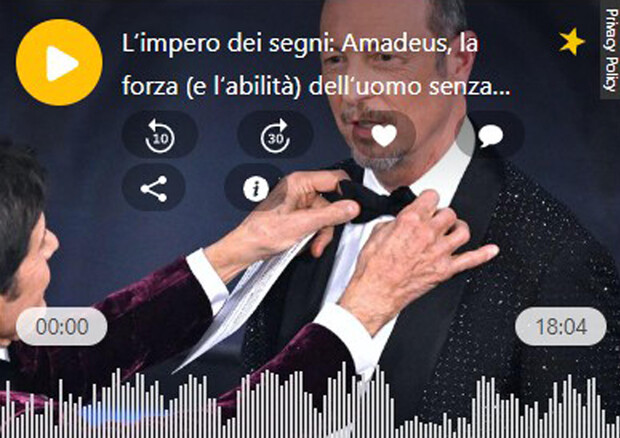 Sanremo, l’impero dei segni: Amadeus, la forza (e l’abilità) dell’uomo senza qualità © ANSA