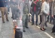 Energia, bollette bruciate a Bologna davanti alla sede dell'Eni (ANSA)