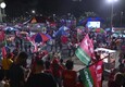 Elezioni Brasile, i sostenitori di Lula in piazza per seguire lo spoglio (ANSA)
