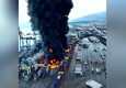 Turchia, incendio al porto di Iskenderun colpito dal sisma (ANSA)