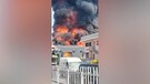 Monterotondo, a fuoco una fabbrica di vernici: fumo visibile da Roma (ANSA)