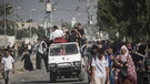 Palestinians evacuating to the southern Gaza Strip (ANSA)