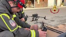 Terremoto in Umbria, il sopralluogo dei Vigili del fuoco a Pierantonio (ANSA)