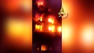 Palazzina in fiamme nel Messinese (ANSA)